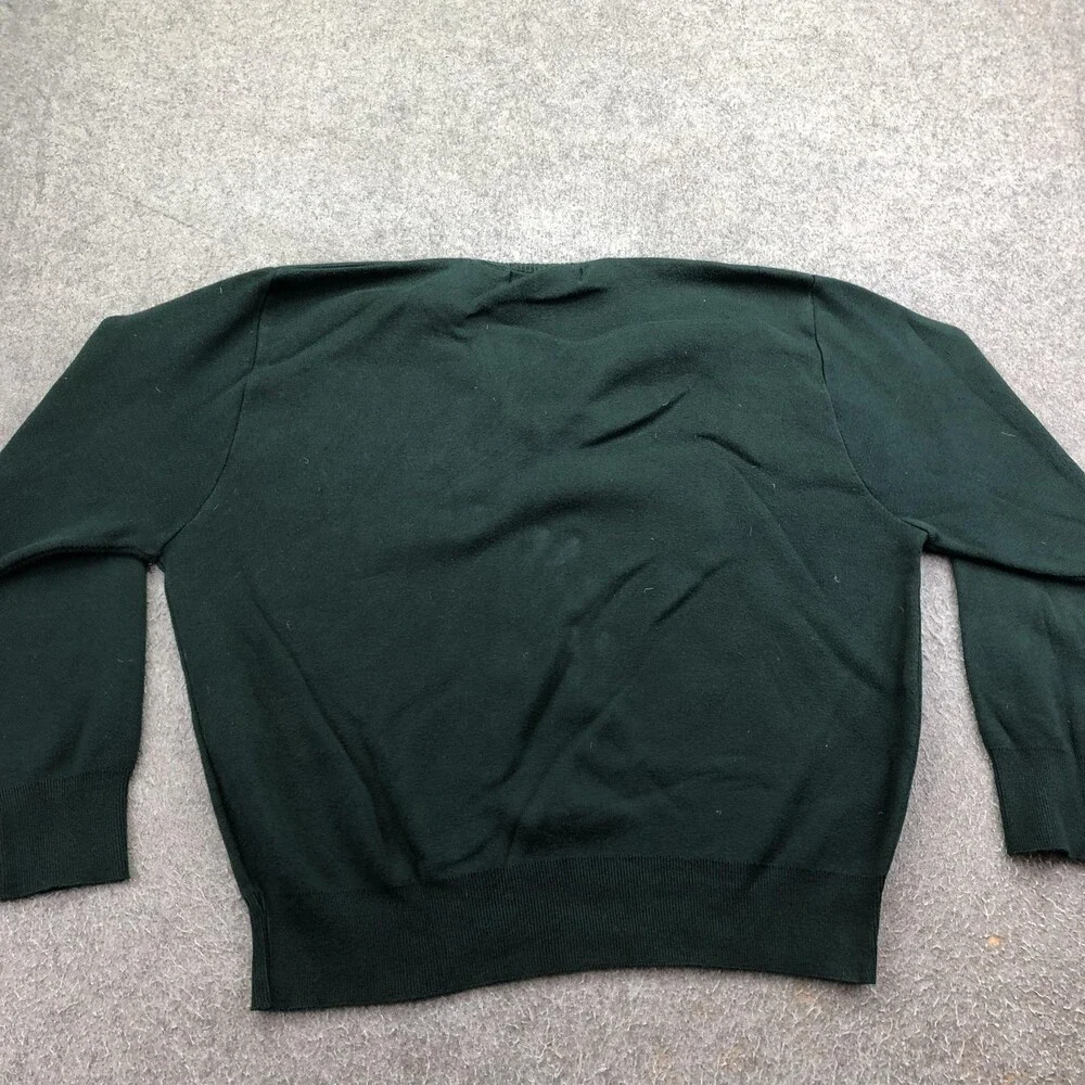 Vintage Cypress Links Sweater Mens Large Green V Neck Cotton Knit Golf USA